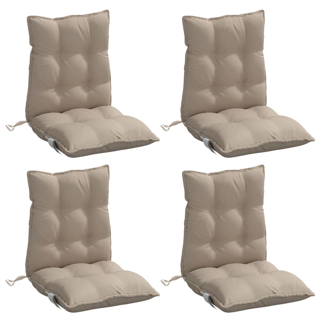 Vidaxl Chair cushions 4 pcs low back Oxford fabric taupe