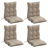 Vidaxl Stull Këssen 4 PCs niddereg Réck Oxford Stoff Taupe