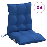 Cojines de silla de Vidaxl 4 pcs tela de oxford de espalda baja azul