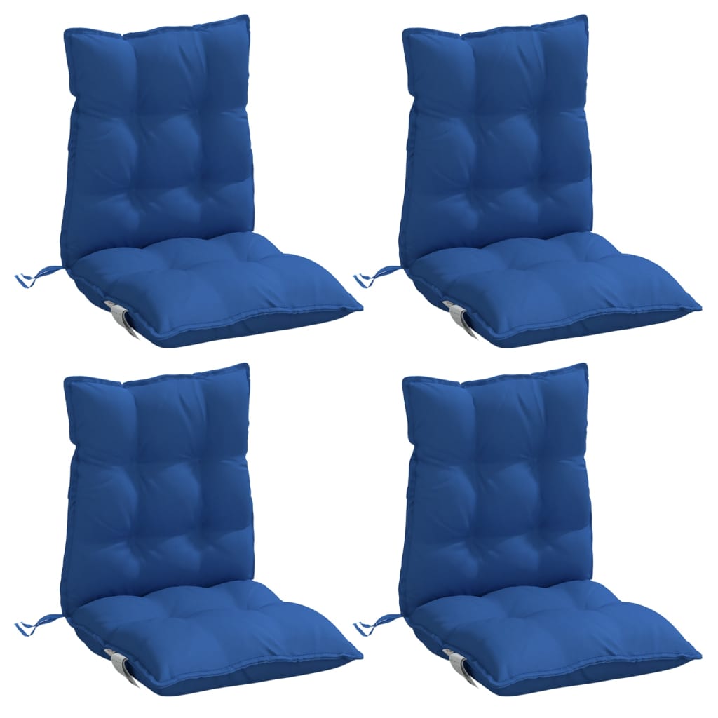 Vidaxl Chair cushions 4 pcs low back Oxford fabric royal blue