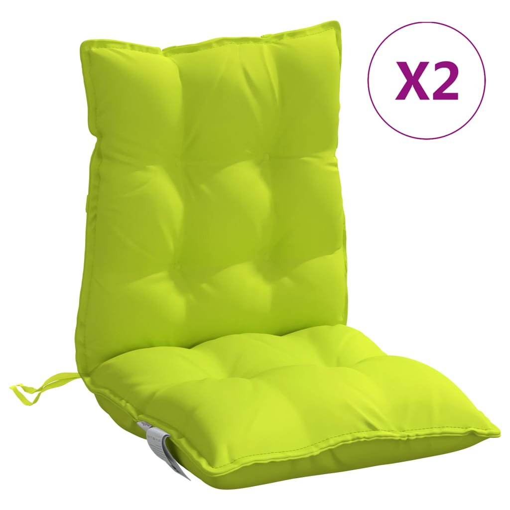 Vidaxl stolputer 2 stk korsrygg Oxford Stoff Bright Green