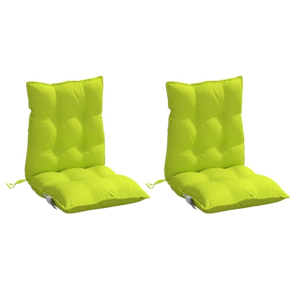 Vidaxl Chair cushions 2 pcs low back oxford fabric bright green