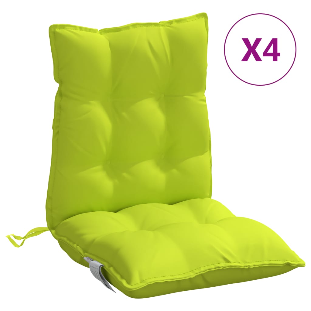 Vidaxl stolputer 4 stk korsrygg Oxford Stoff Bright Green