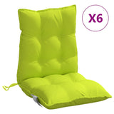 Vidaxl Chair cushions 6 pcs low back Oxford fabric bright green