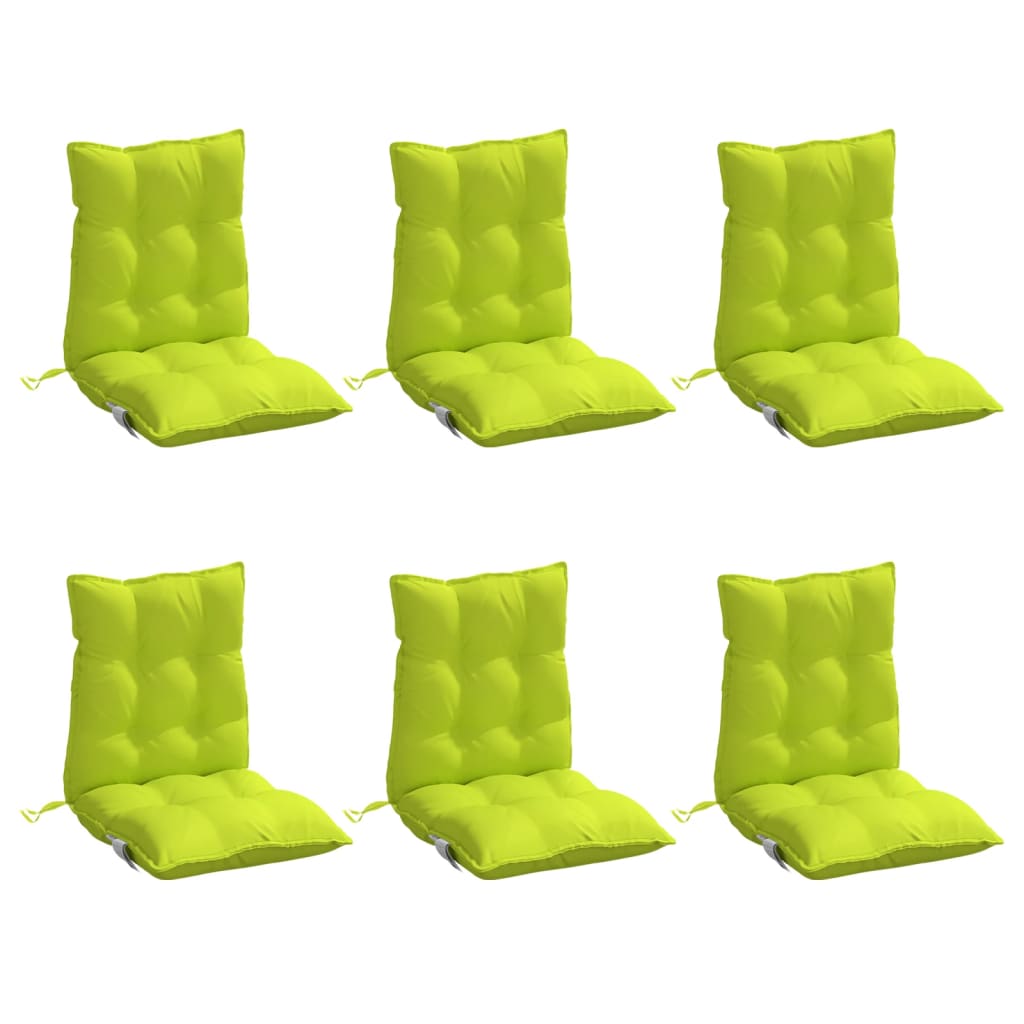 Vidaxl Chair cushions 6 pcs low back Oxford fabric bright green