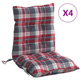 Vidaxl Chair cushions 4 st low back window pattern Oxford fabric red