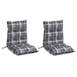 Coussins de chaise Vidaxl 2 pcs Low Back Window Match Oxford tissu gris