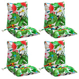 Vidaxl Chair cushions 4 pcs low back Oxford fabric multi -colored