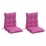 Coussins de chaise vidaxl 2 pcs bas du dos oxford tissu rose