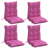 Cojines de silla de Vidaxl 4 pcs alfombra baja oxford tela rosa