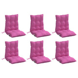 Vidaxl stolputer 6 stk korsrygg Oxford stoff rosa