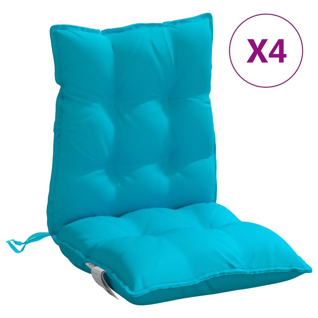 Coussins de chaise vidaxl 2 st bas dos oxford tissu turquoise