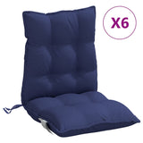 Vidaxl stolputer 6 stk korsrygg Oxford Fabric Marine Blue