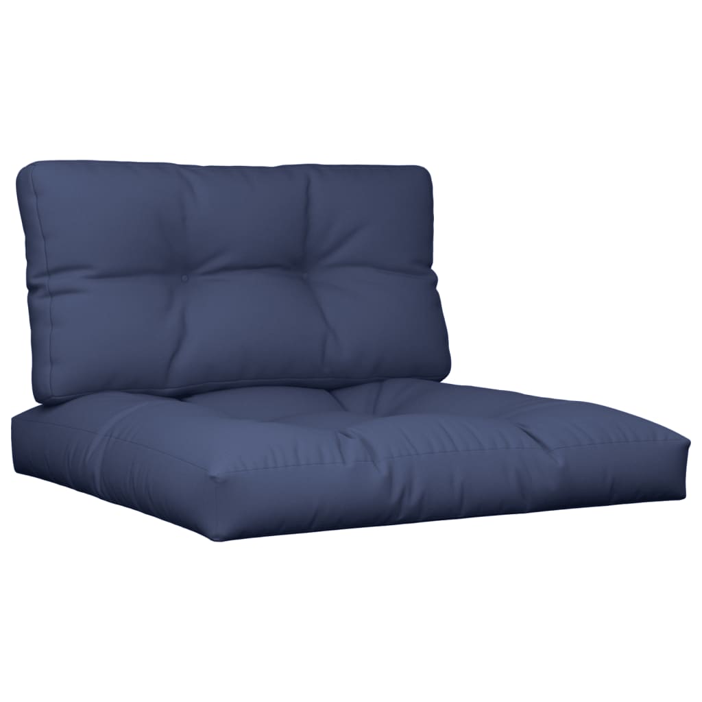 Vidaxl Pallet Cushion Set 70x40x12 cm tyg Marine Blue