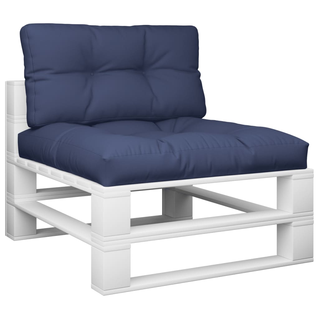 Vidaxl Pallet Cushion Set 70x40x12 cm tyg Marine Blue