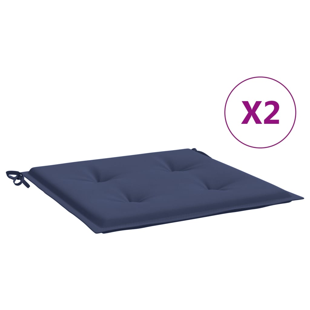 Vidaxl Palletpuder 2 stk 40x40x3 cm Oxford Stof Marine Blue