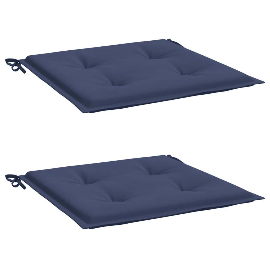 Coussins de palette vidaxl 2 pcs 40x40x3 cm oxford tissu marin bleu