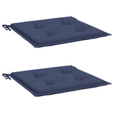 Vidaxl pallputer 2 stk 40x40x3 cm Oxford Fabric Marine Blue