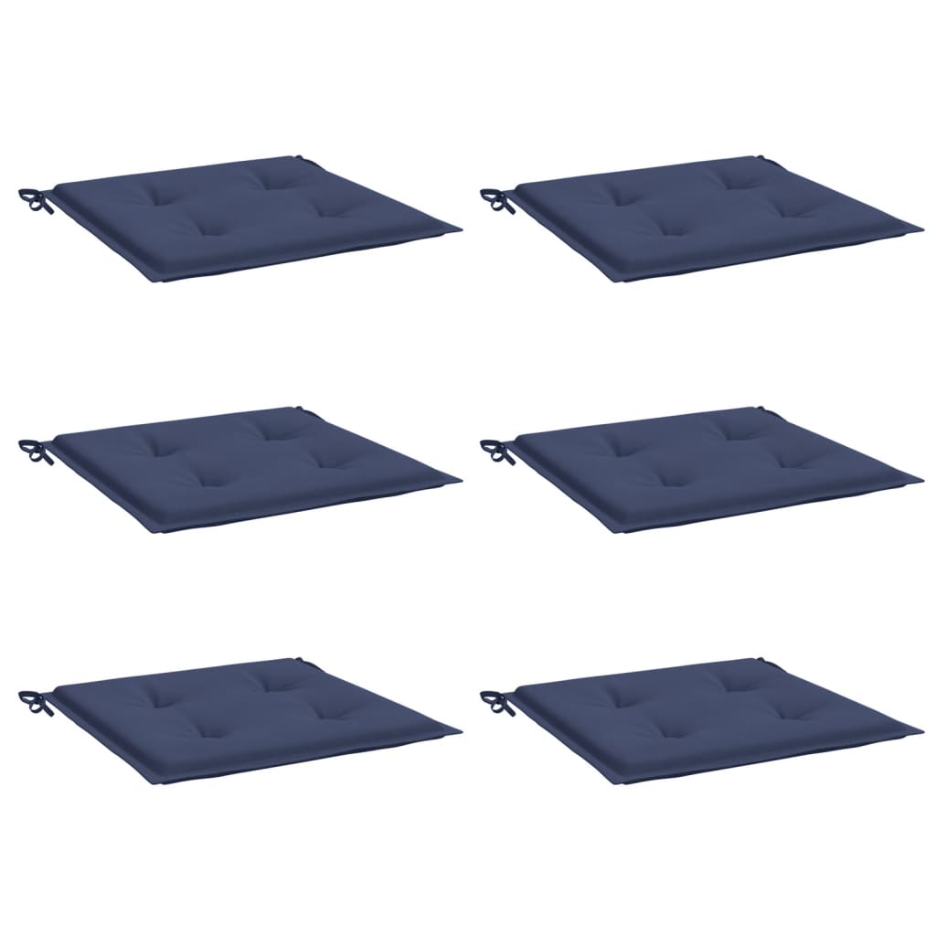 Vidaxl Palletpuder 6 PCS 40x40x3 cm Oxford Fabric Marine Blue