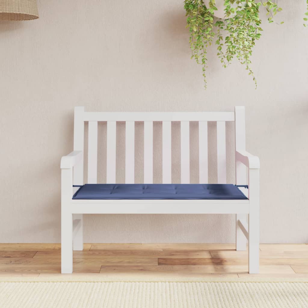 Vidaxl Garden Bench Cushion 100x50x3 cm tessuto oxford blu marino marino