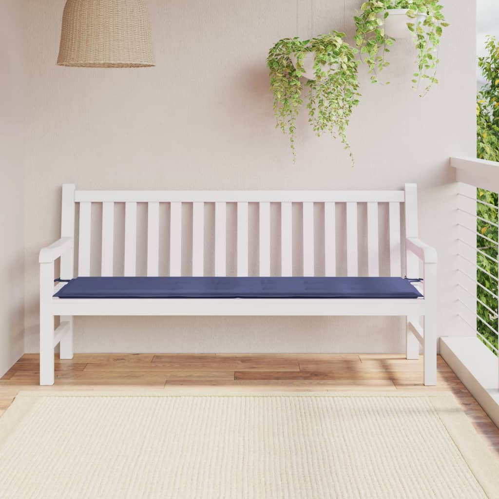 VIDAXL Garden Bench blazina 180x50x3 cm Oxford tkanina morska modra