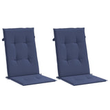 Cuscini da sedia Vidaxl 2 St tessuto posteriore alto blu navy