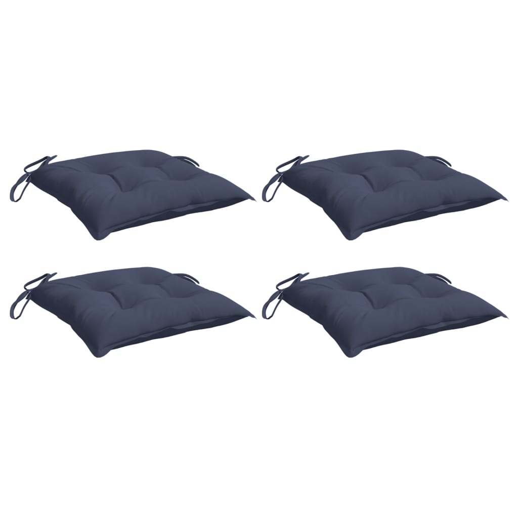 Cojines de silla Vidaxl 4 PCS 40x40x7 CM Oxford Fabric Marine Blue