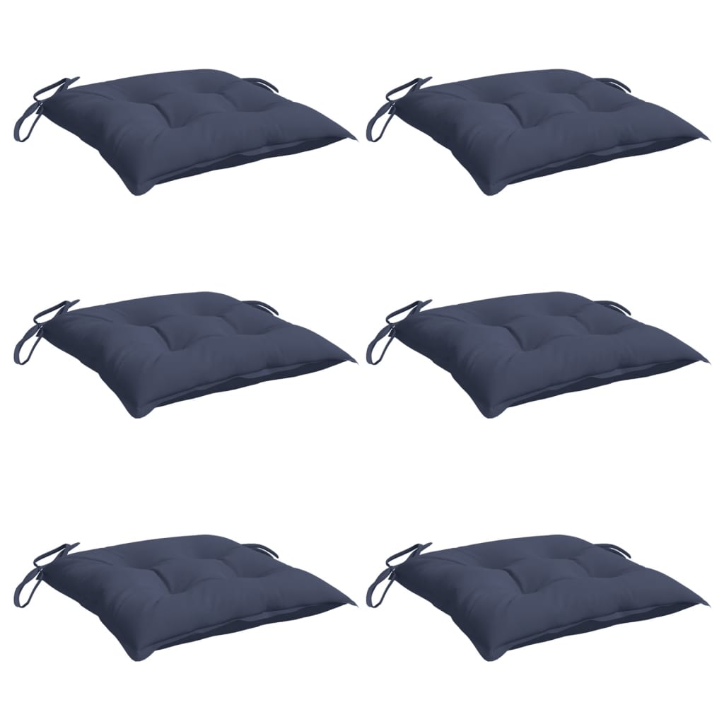 Vidaxl Chair cushions 6 st 50x50x7 cm Oxford fabric marine blue