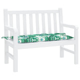 Vidaxl Garden bench cushion 100x50x7 cm Oxford fabric leaf pattern