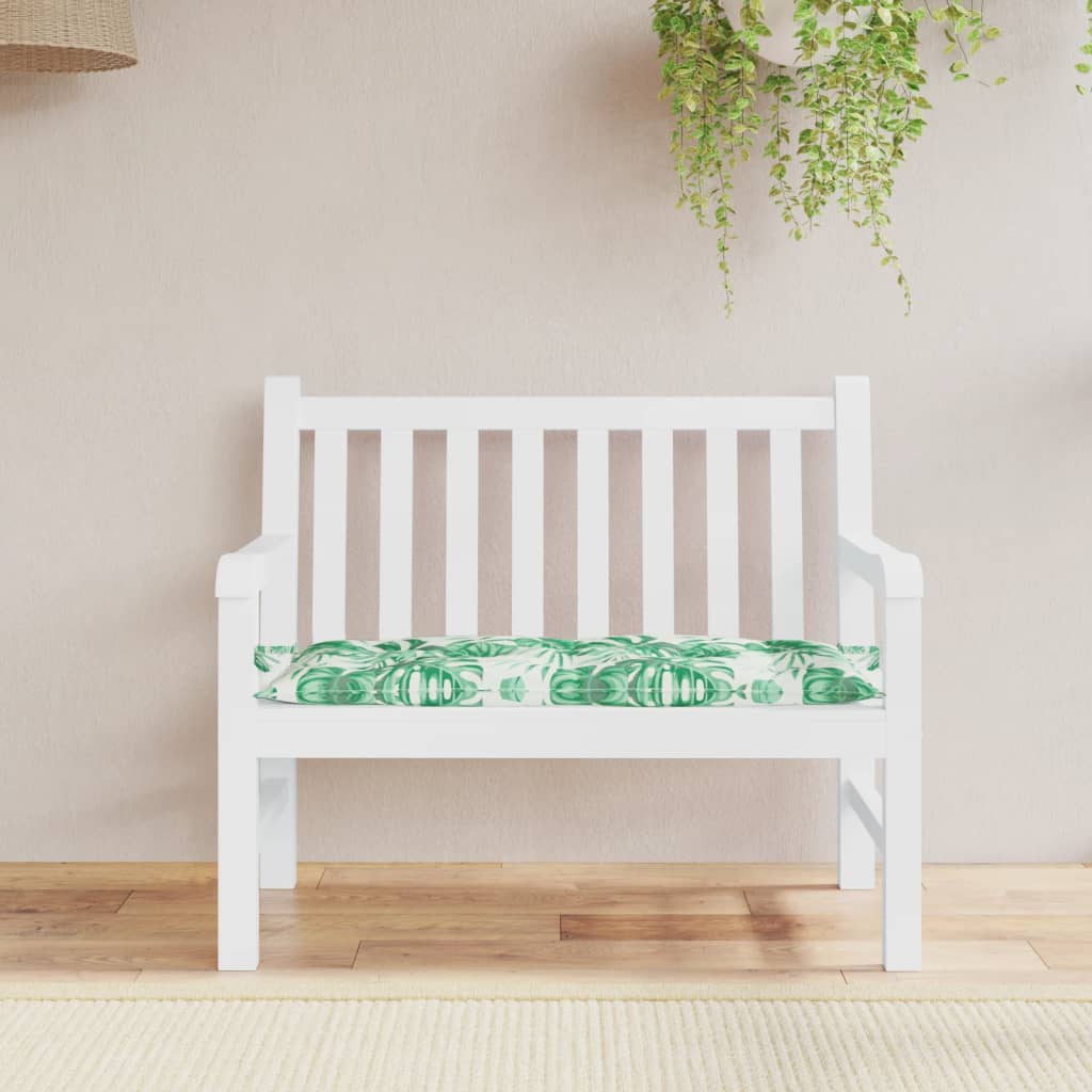 Vidaxl Garden Bench Kissen 100x50x7 cm Oxford Stoffblattmuster