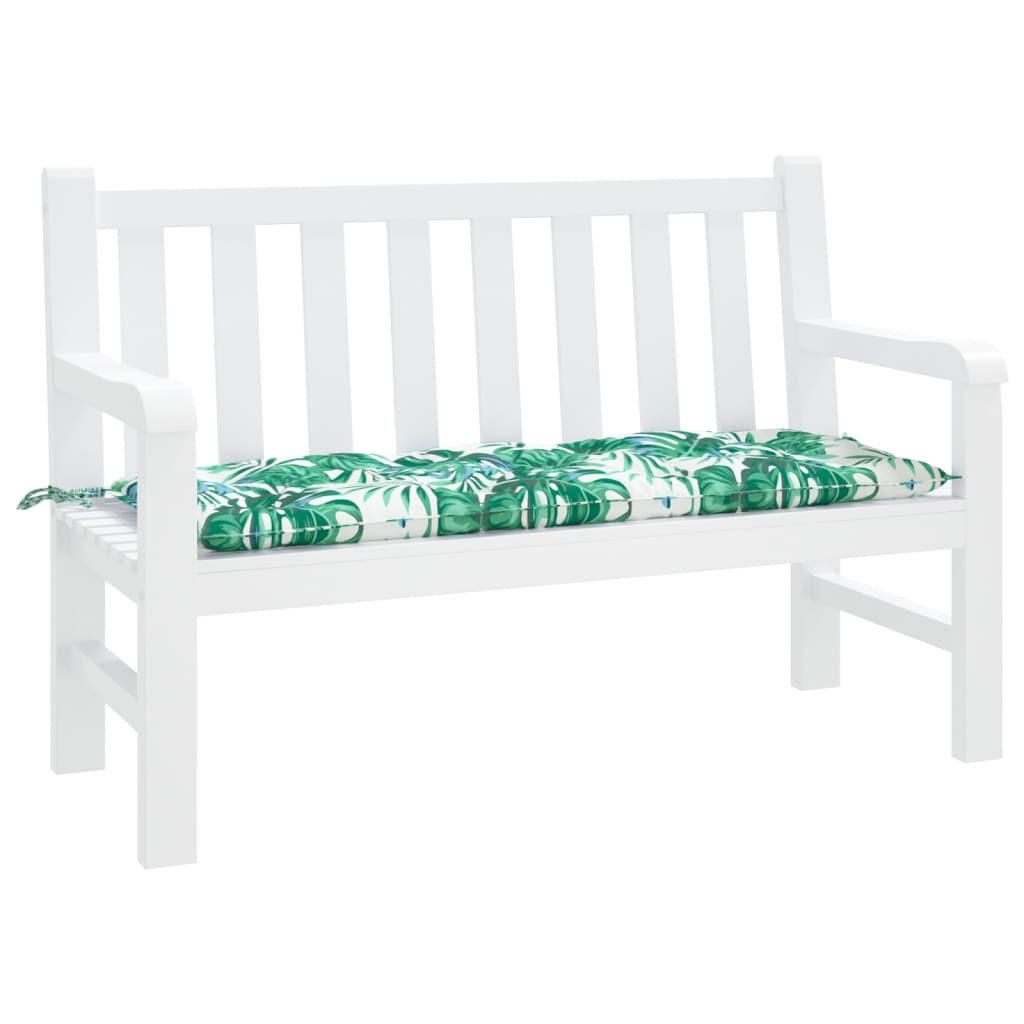 Vidaxl Garden Bench Cushion 120x50x7 CM Oxford Fabric Leaf Mönster