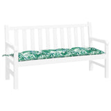 Vidaxl Garden Bench Poduszka 150x50x7 CM Oxford Tkanina Wzór liści