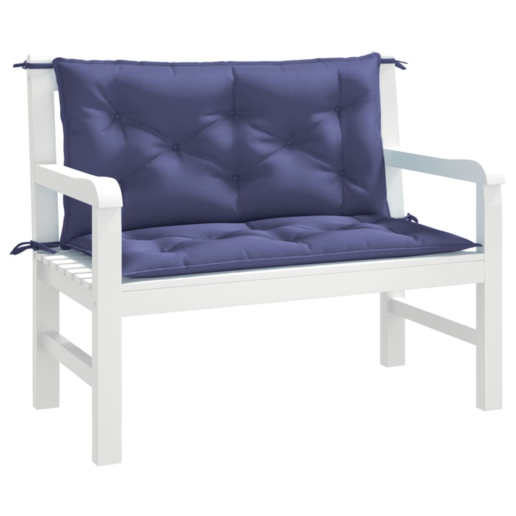 Vidaxl Garden Bench Poduszki 2 St 100x50x7 Cm Oxford Matericle Blue