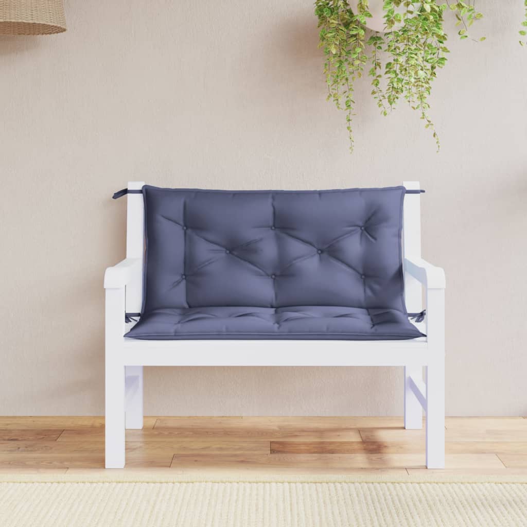 Vidaxl Garden Bench Cushions 2 St 100x50x7 cm tessuto oxford blu marino