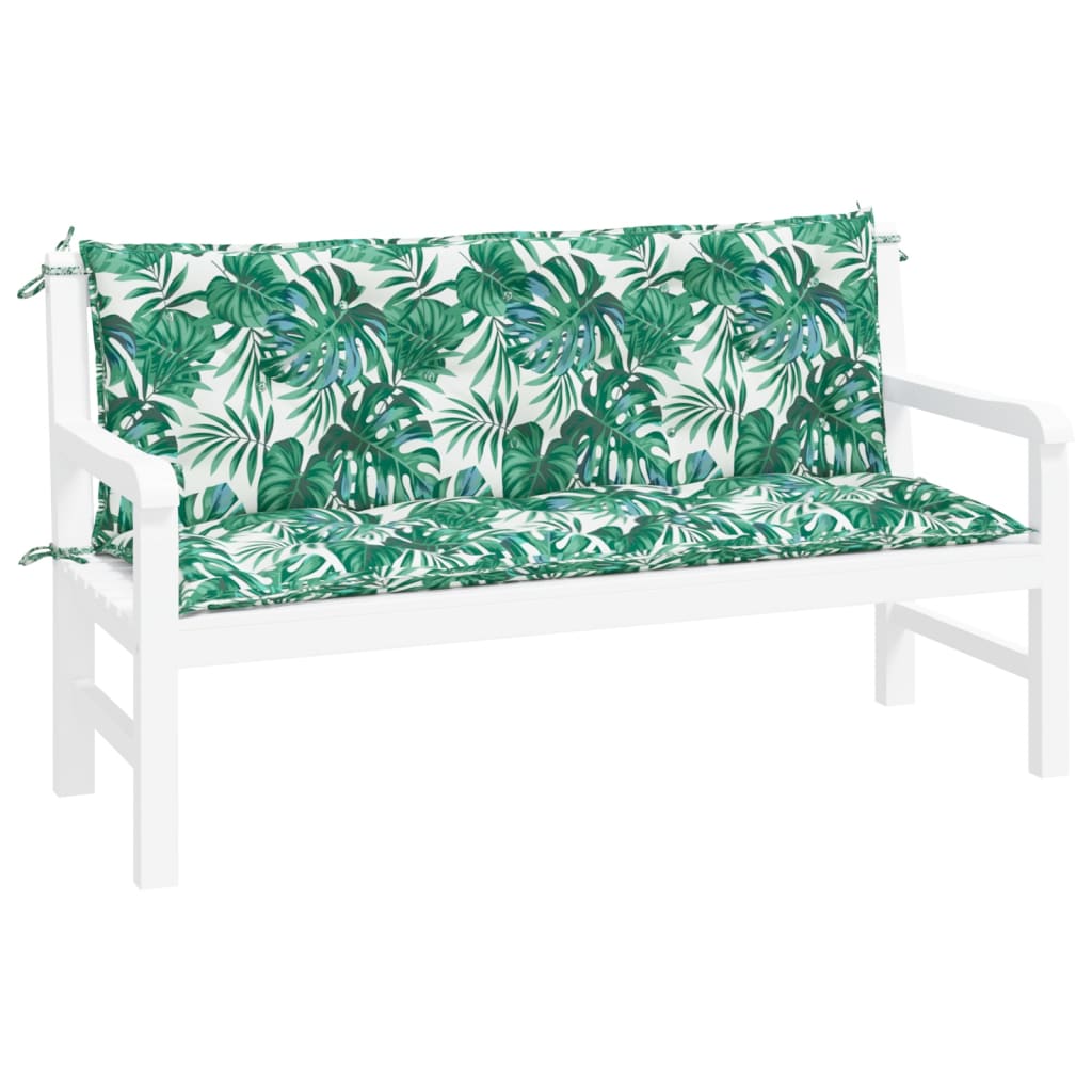 Vidaxl Garden Bench Puder 2 St 150x50x7 cm Oxford Stofbladmønster