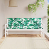 Vidaxl Garden Bench Poduszki 2 szt. 180x50x7 CM Oxford Tkanina Wzór liści