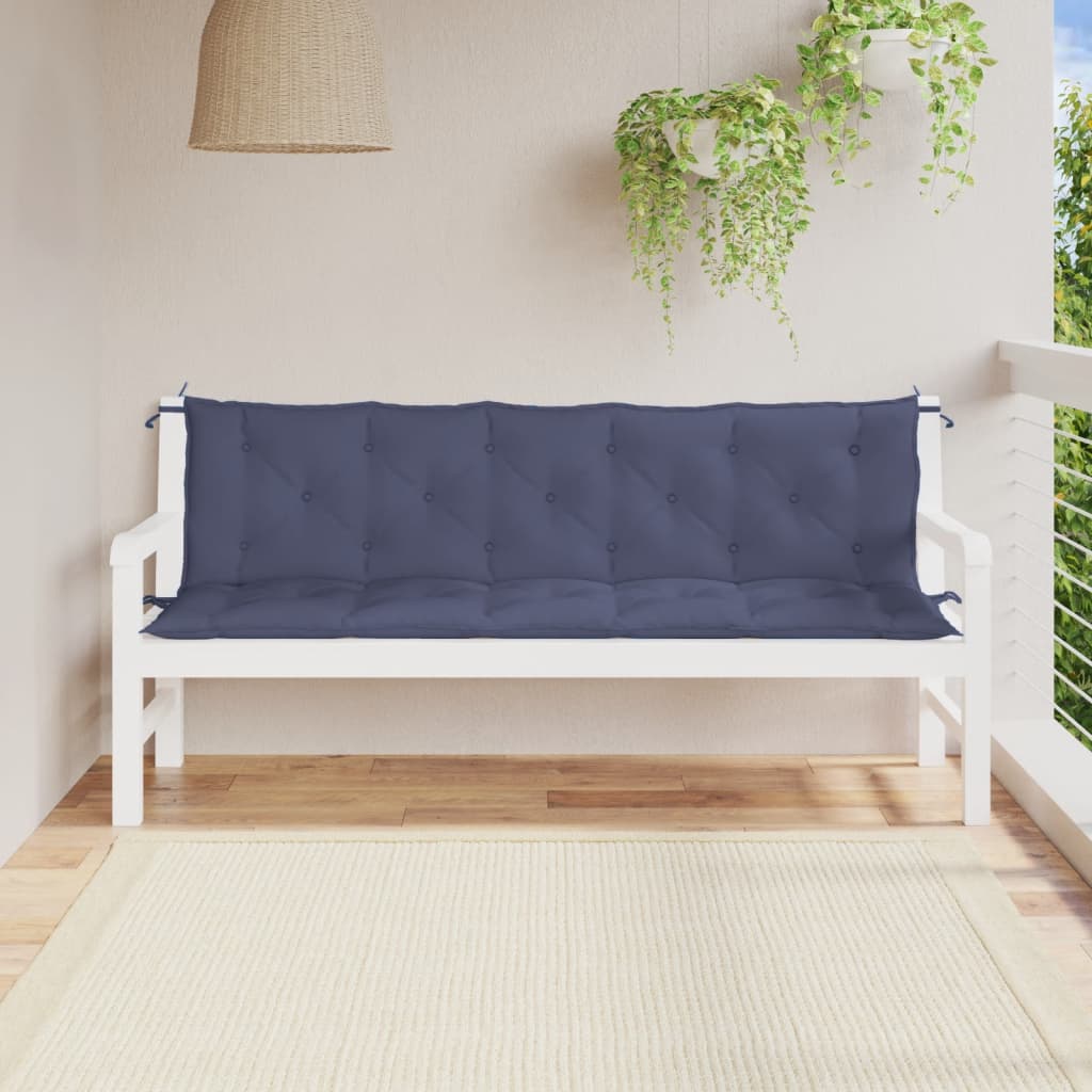 Vidaxl Garden Bench Poduszki 2 ST 180x50x7 CM Oxford Fabric Blue