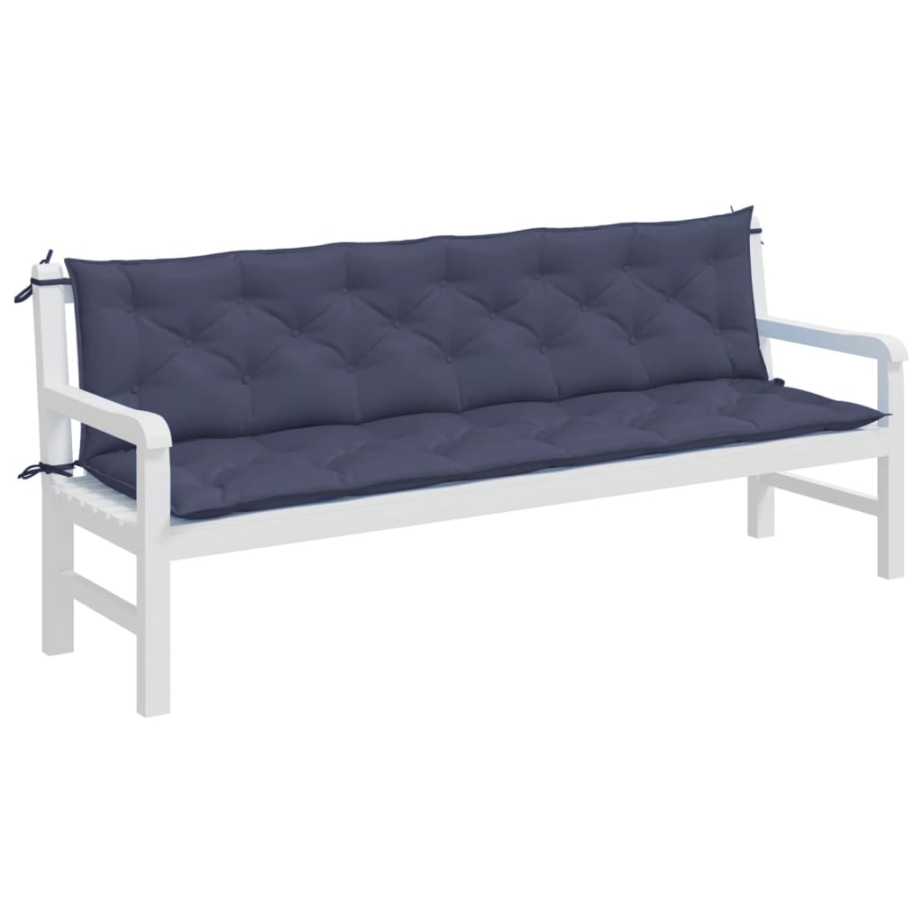 Vidaxl Garden Bench polštáře 2 st 200x50x7 cm Oxford Marine Blue