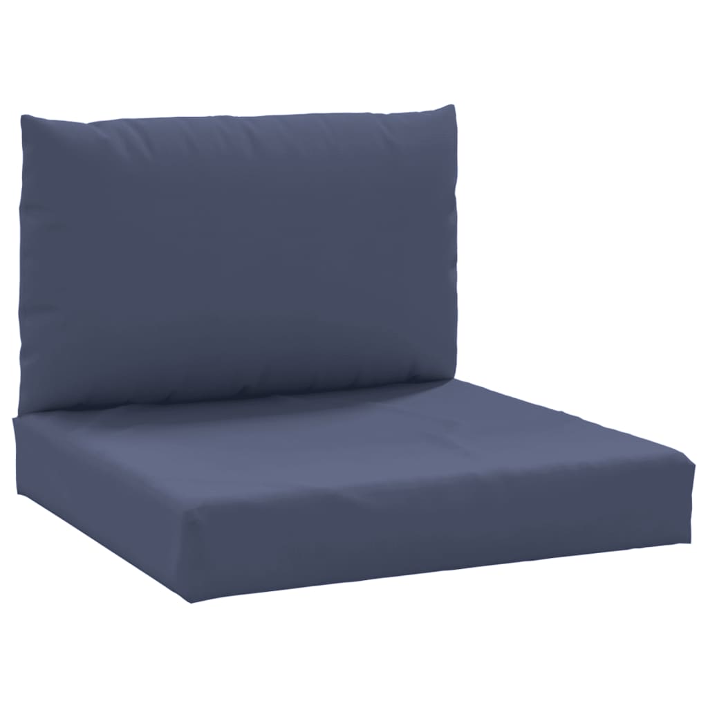 Coussins de palette vidaxl 2 st tissu bleu marin