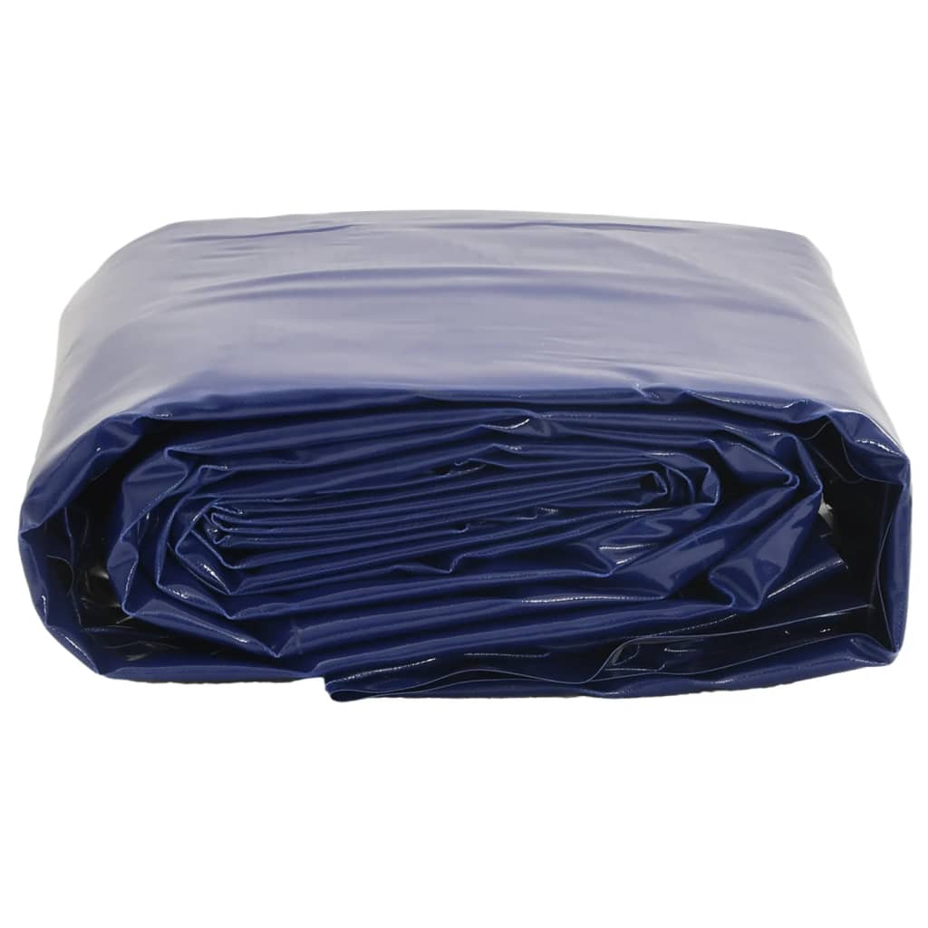 Vidaxl dekzeil 650 g m² 3x3 m blauw