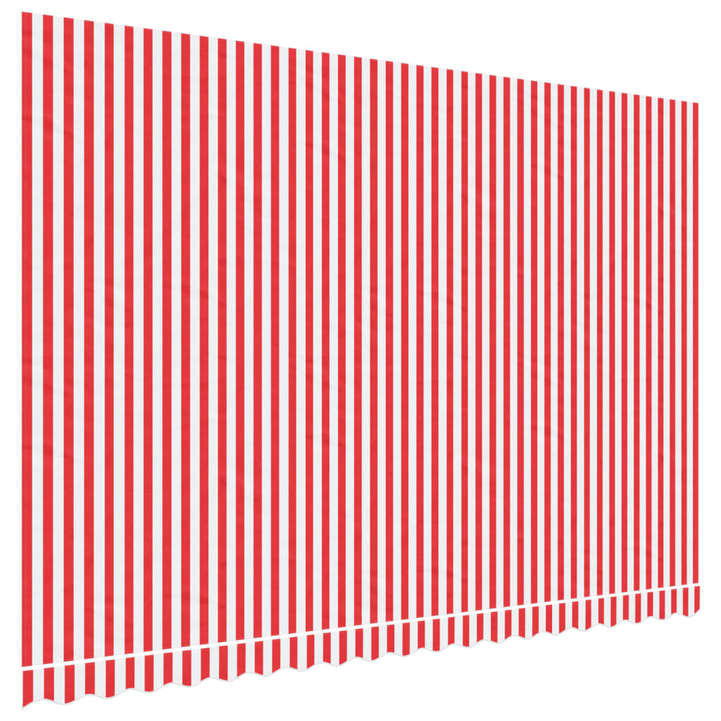 Vidaxl Ersatzstoff fir Lipifel gestreift 4.5x3 m rout a wäiss