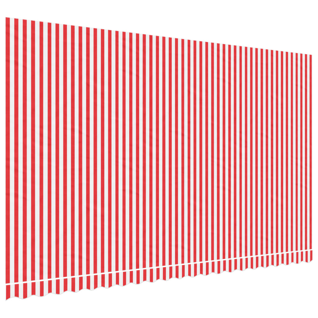 Vidaxl Ersatztuch für Luifel gestreift 5x3 m rot und weiß