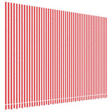 Vidaxl Ersatzstoff fir Lipiel gestreift 5x3,5 m rout a wäiss