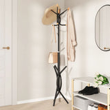 Vidaxl Coat Rack 176 cm pulverlakkert jern svart