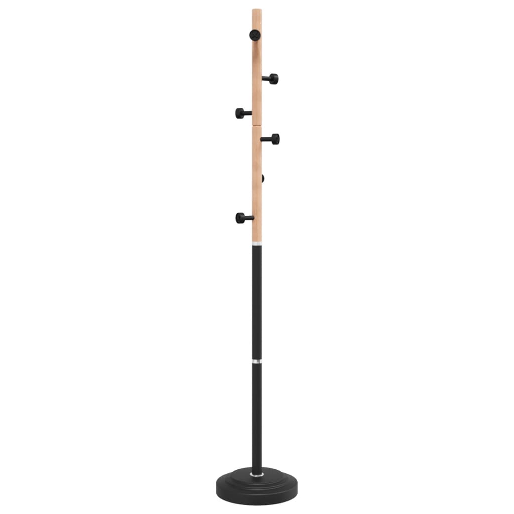 Vidaxl Coat Rack 177 cm pulverbelagd järnsvart