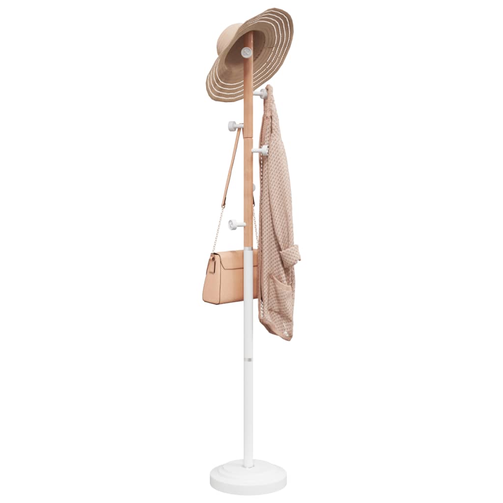 Vidaxl Coat Rack 177 cm pulverbelagd järnvit