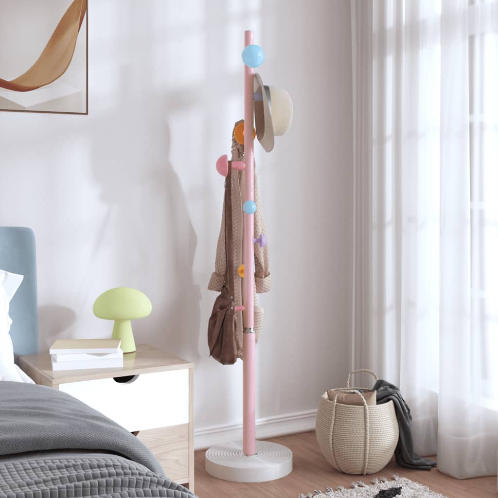 Vidaxl Coat Rack 172 cm pulver -belagt jernrosa