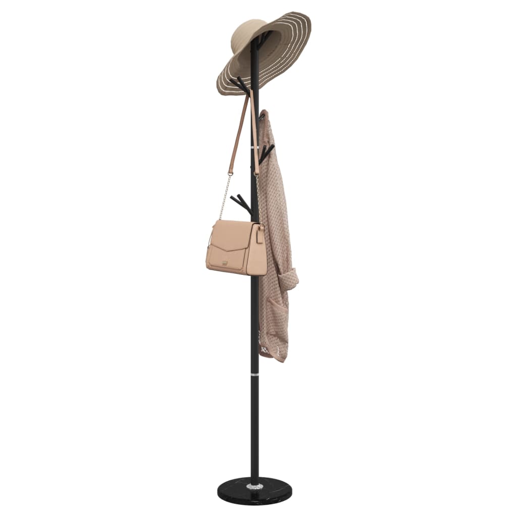 Vidaxl Coat Rack 175 cm pulverbelagd järnsvart