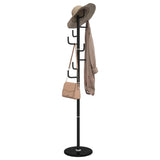 Vidaxl Coat Rack 183 cm pulverlakkert jern svart