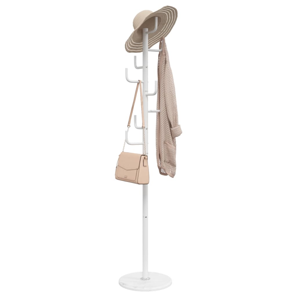 Vidaxl Coat Rack 183 cm pulverbelagd järnvit